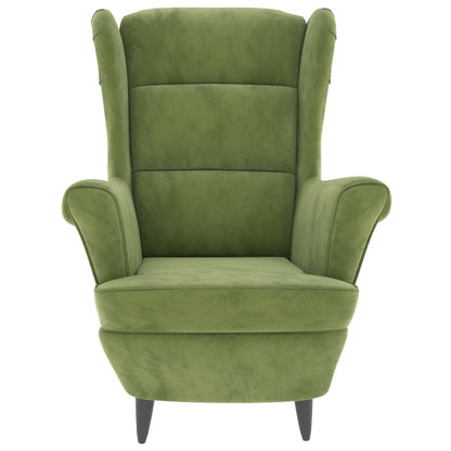 Fluweel lichtgroene fauteuil