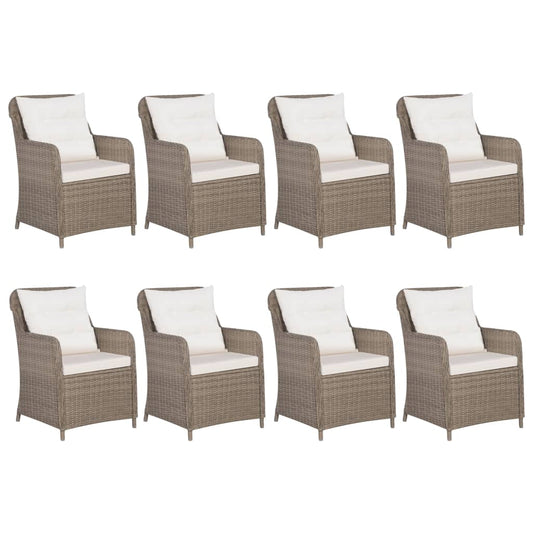 9-delige Tuinset poly rattan bruin