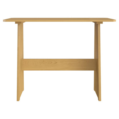 Eettafel met bankje REINE massief groenhout honingbruin