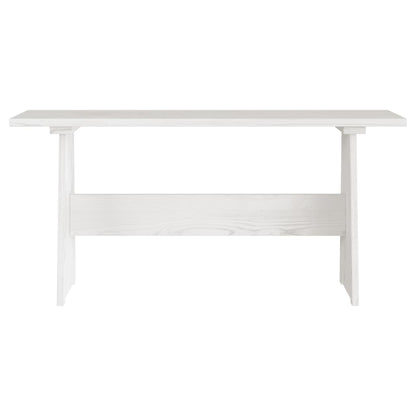 Eettafel met bankje REINE massief groenhout wit