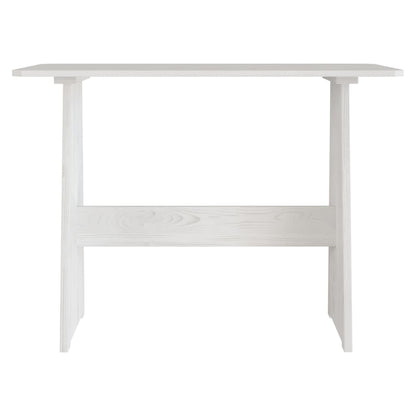 Eettafel met bankje REINE massief groenhout wit