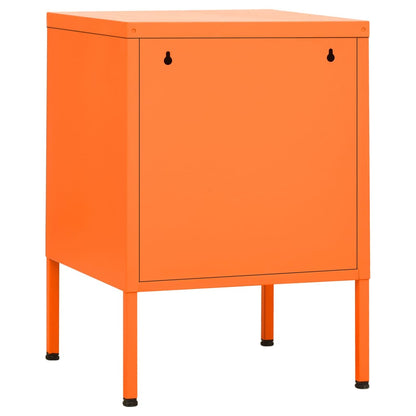 Nachtkastje 35x35x51 cm staal oranje