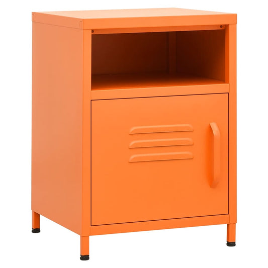 Nachtkastje 35x35x51 cm staal oranje