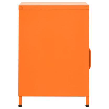 Nachtkastje 35x35x51 cm staal oranje