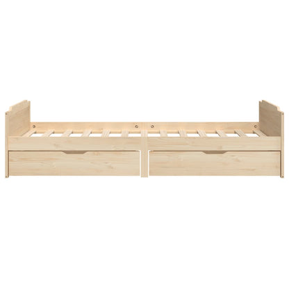 Bedframe met lades massief grenenhout 90x200 cm