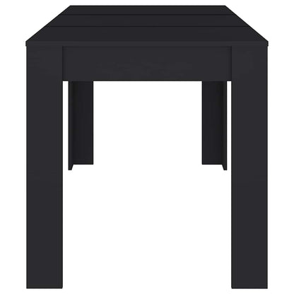 Eettafel 140x74,5x76 cm spaanplaat zwart