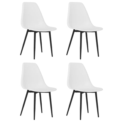 Eetkamerstoelen 4 st PP wit