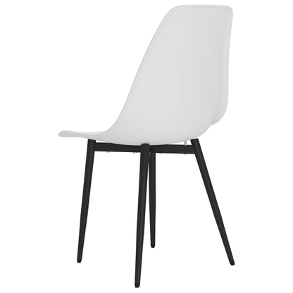 Eetkamerstoelen 6 st PP wit