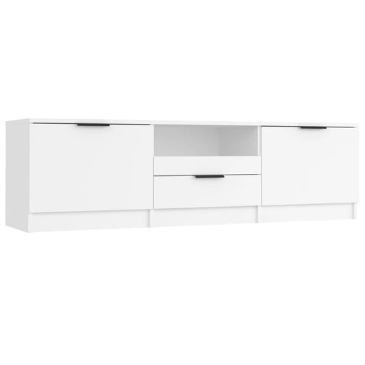 Tv-meubel 140x35x40 cm bewerkt hout wit