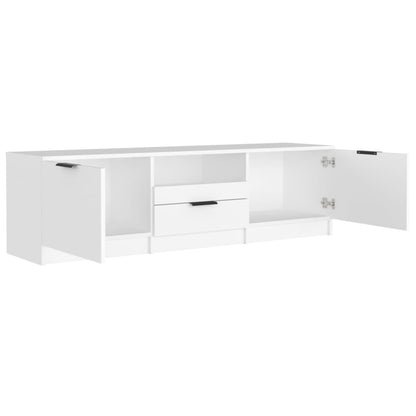 Tv-meubel 140x35x40 cm bewerkt hout wit