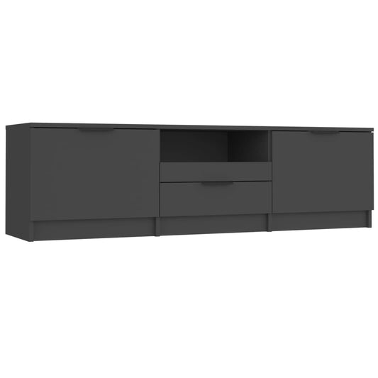 Tv-meubel 140x35x40 cm bewerkt hout zwart