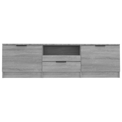 Tv-meubel 140x35x40 cm bewerkt hout grijs sonoma eikenkleurig