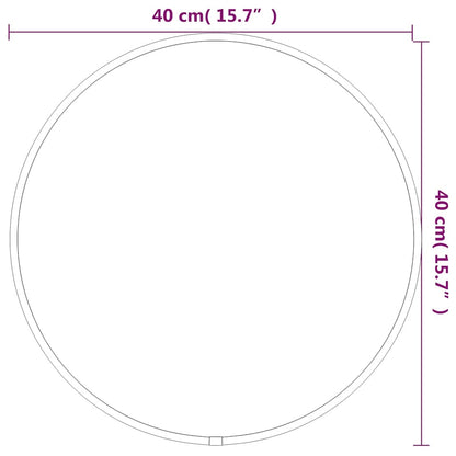 Wandspiegel rond Ø40 cm zwart