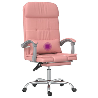 Kantoorstoel massage verstelbaar kunstleer roze