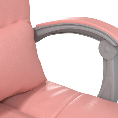 Kantoorstoel massage verstelbaar kunstleer roze