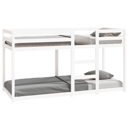 Stapelbed 80x200 cm massief groenhout wit