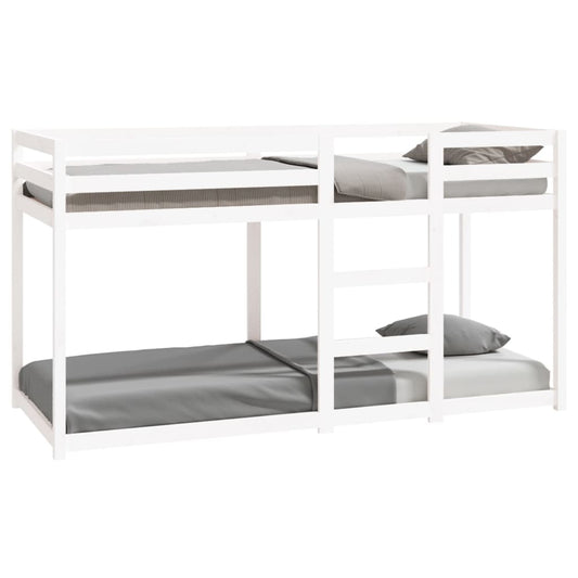 Stapelbed 80x200 cm massief grenenhout wit