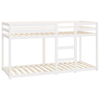 Stapelbed 80x200 cm massief groenhout wit