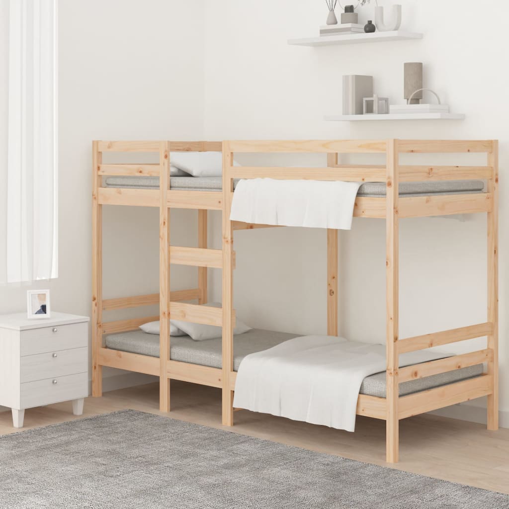 Stapelbedframe zonder matras massief grenenhout 90x200 cm