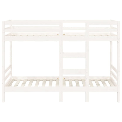 Stapelbed massief groenhout wit 90x200 cm