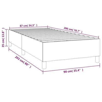 Bedframe zonder matras 90x200 cm fluweel donkergrijs