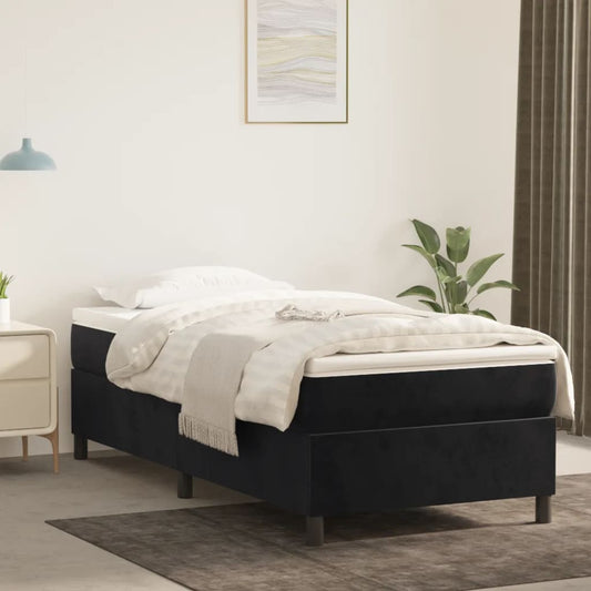 Bedframe fluweel zwart 90x200 cm
