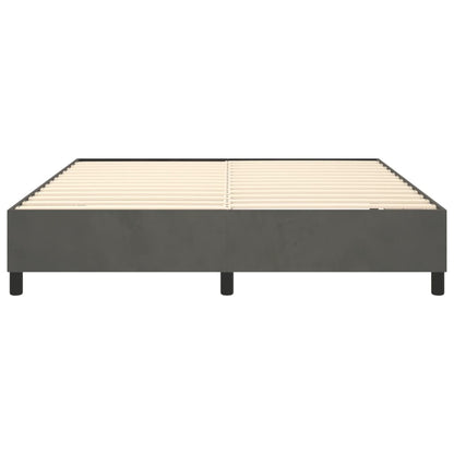Bedframe zonder matras 160x200 cm fluweel donkergrijs