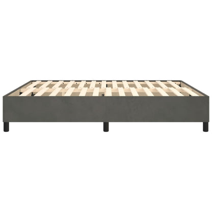 Bedframe zonder matras 160x200 cm fluweel donkergrijs