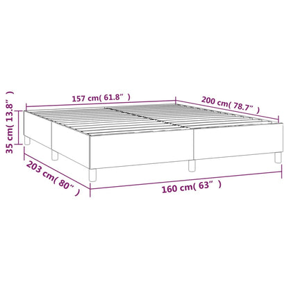 Bedframe zonder matras 160x200 cm fluweel donkergrijs