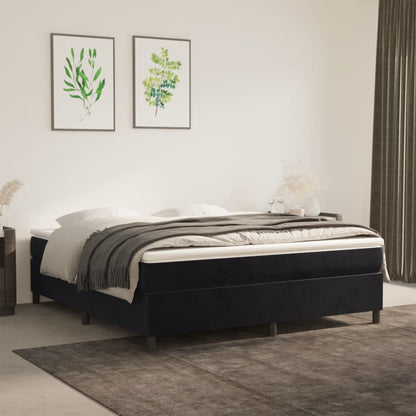 Bedframe zonder matras 160x200 cm fluweel zwart