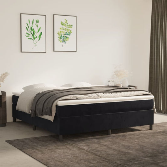 Bedframe zonder matras 160x200 cm fluweel zwart