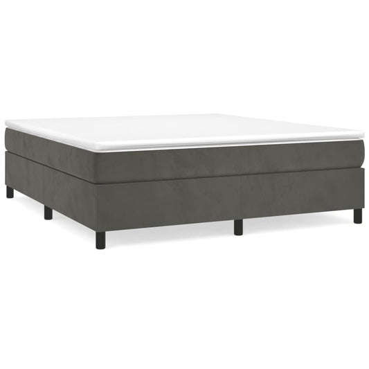 Bedframe zonder matras 180x200 cm fluweel donkergrijs