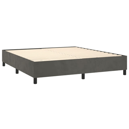 Bedframe zonder matras 180x200 cm fluweel donkergrijs