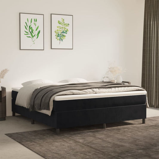 Bedframe zonder matras 180x200 cm fluweel zwart