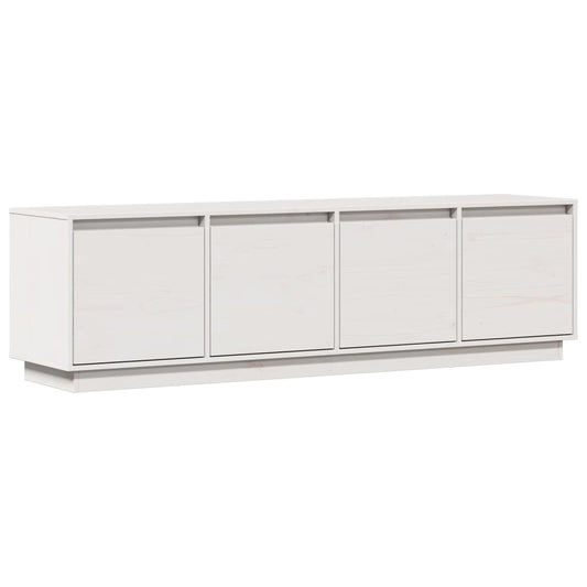 Tv-meubel 156x37x45 cm massief grenenhout wit