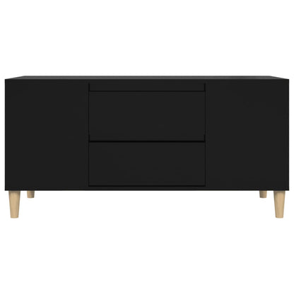 Tv-meubel 102x44,5x50 cm bewerkt hout zwart