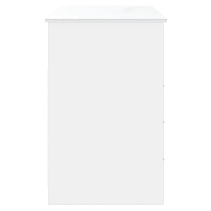 Bureau met lades 102x50x76 cm bewerkt hout wit