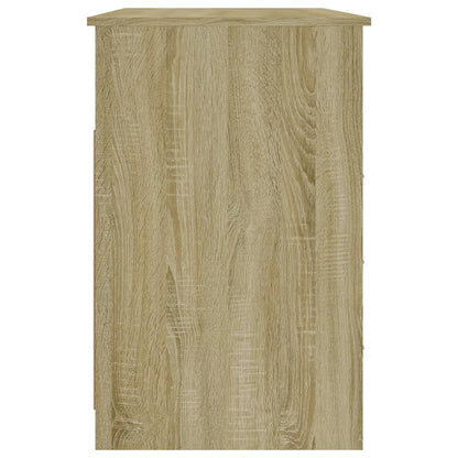 Bureau met lades 102x50x76 cm bewerkt hout sonoma eikenkleurig
