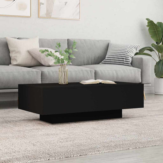 Salontafel 100x49,5x31 cm bewerkt hout zwart