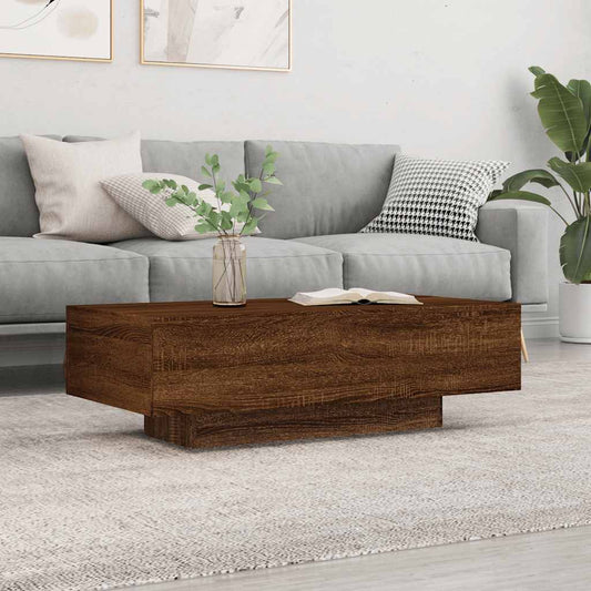 Salontafel 100x49,5x31 cm bewerkt hout bruin eikenkleur