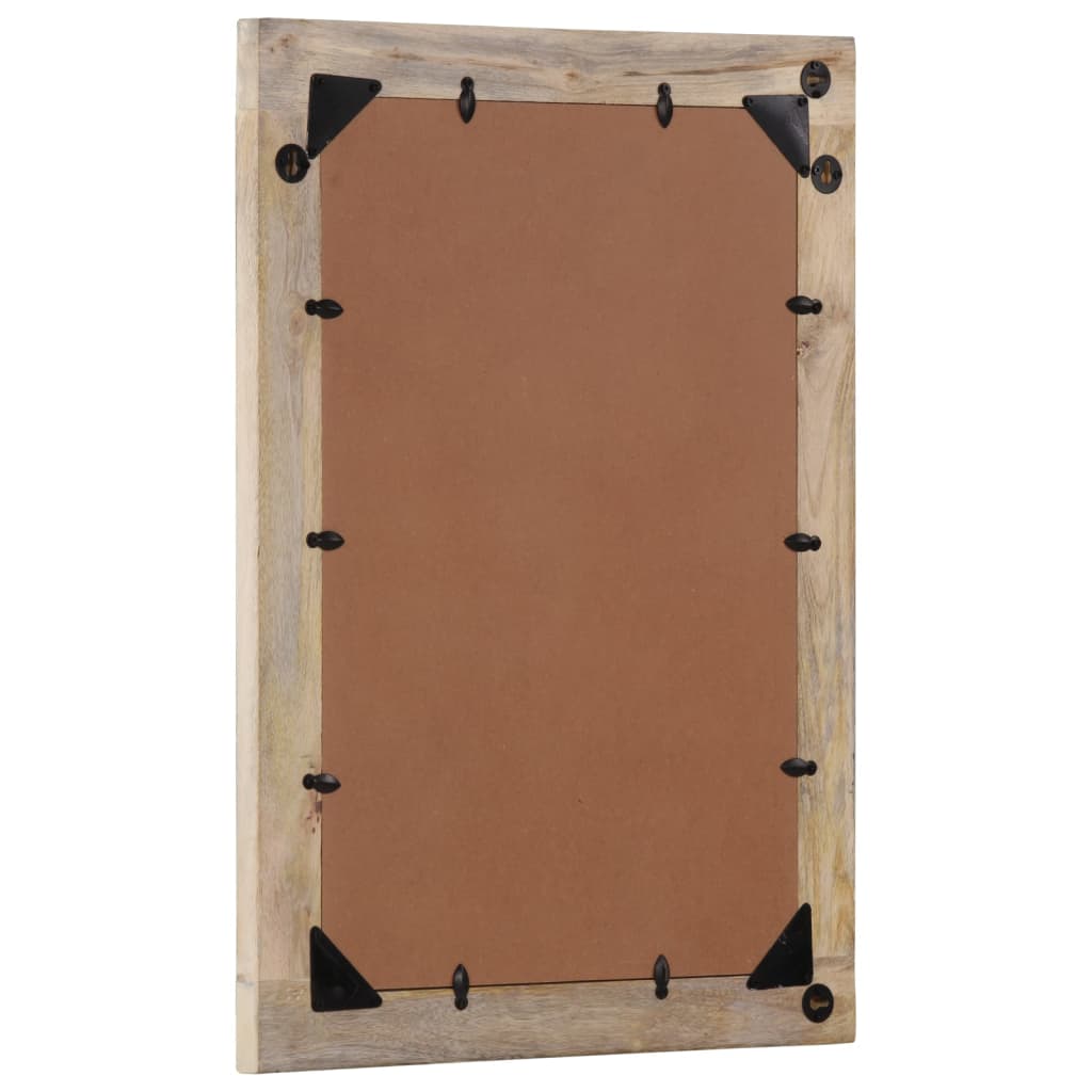 Badkamerspiegel 50x70x2,5 cm massief mangohout en glas
