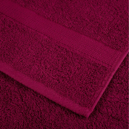 12-delige Handdoekenset SOLUND 600 g/m² bordeauxrood