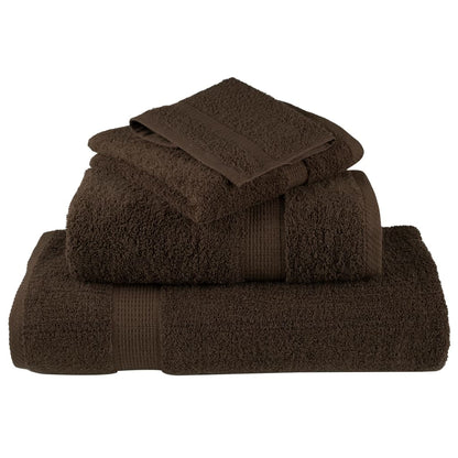 12-delige Handdoekenset SOLUND 600 g/m² bruin