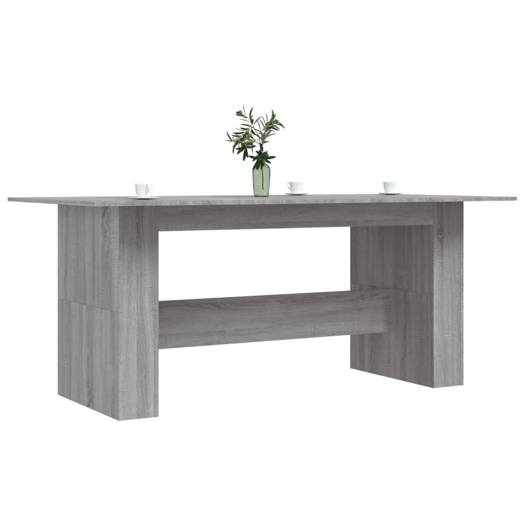 Eettafel 180x90x76 cm bewerkt hout grijs sonoma eikenkleurig