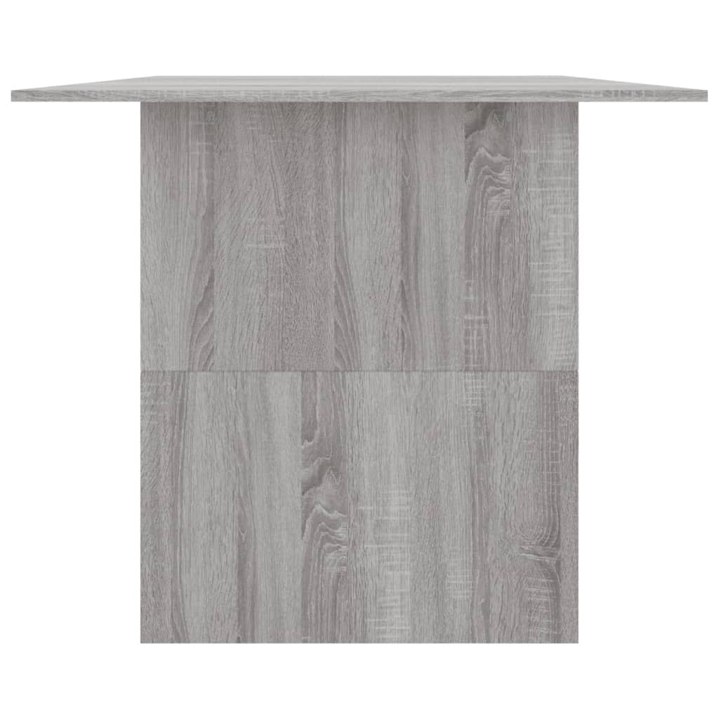 Eettafel 180x90x76 cm bewerkt hout grijs sonoma eikenkleurig