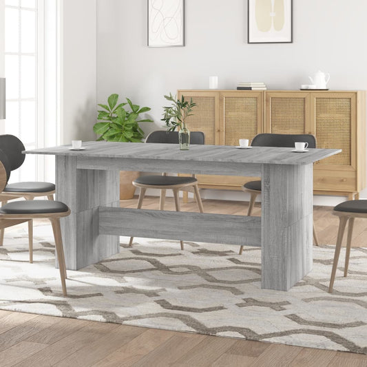 Eettafel 180x90x76 cm bewerkt hout grijs sonoma eikenkleurig