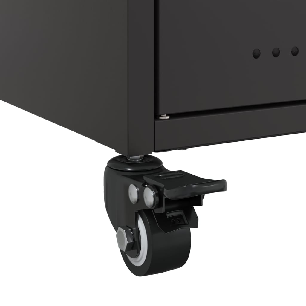 Tv-meubel 100,5x39x43,5 cm staal zwart