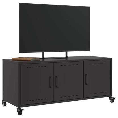 Tv-meubel 100,5x39x43,5 cm staal zwart