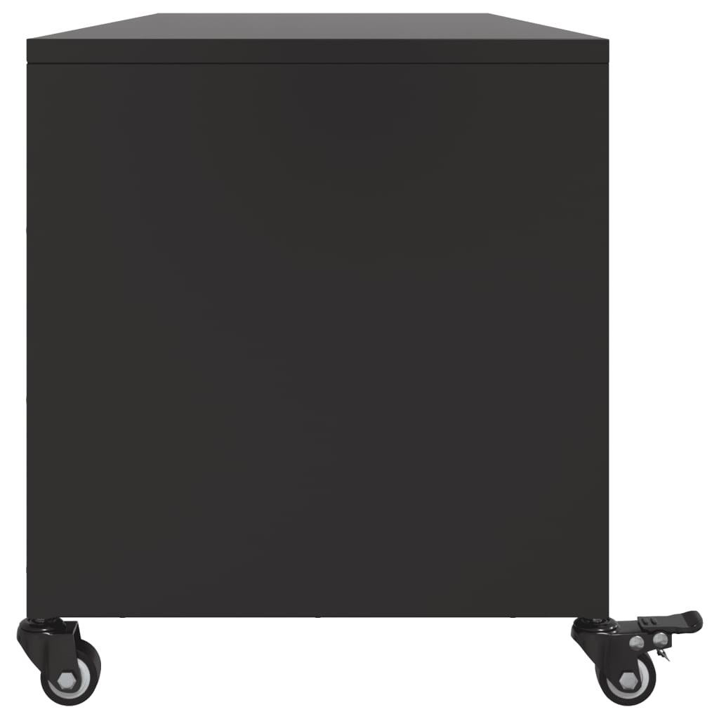Tv-meubel 100,5x39x43,5 cm staal zwart