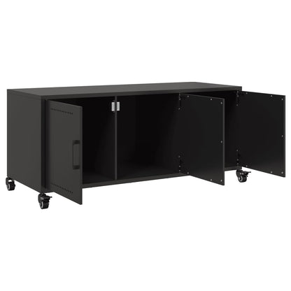 Tv-meubel 100,5x39x43,5 cm staal zwart